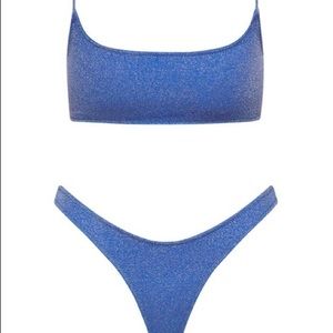Triangl Bikini Marina Sparkle blue size xs (top and bottom)